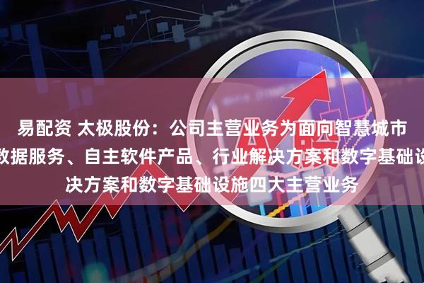 易配资 太极股份：公司主营业务为面向智慧城市等领域提供云与数据服务、自主软件产品、行业解决方案和数字基础设施四大主营业务